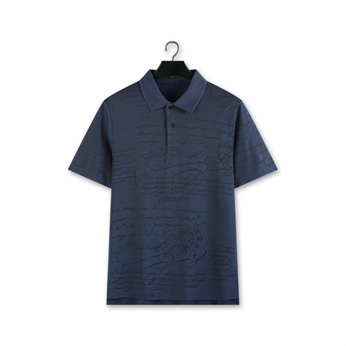 brunello cucinelli script jacquard knit polo shirt